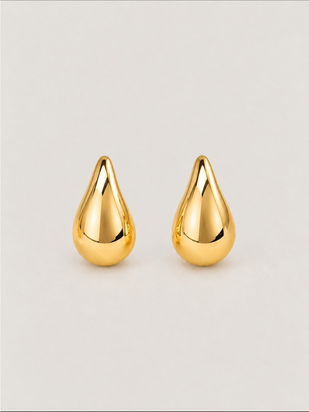 New! Gold Tear Drop Post Earrings NWOT